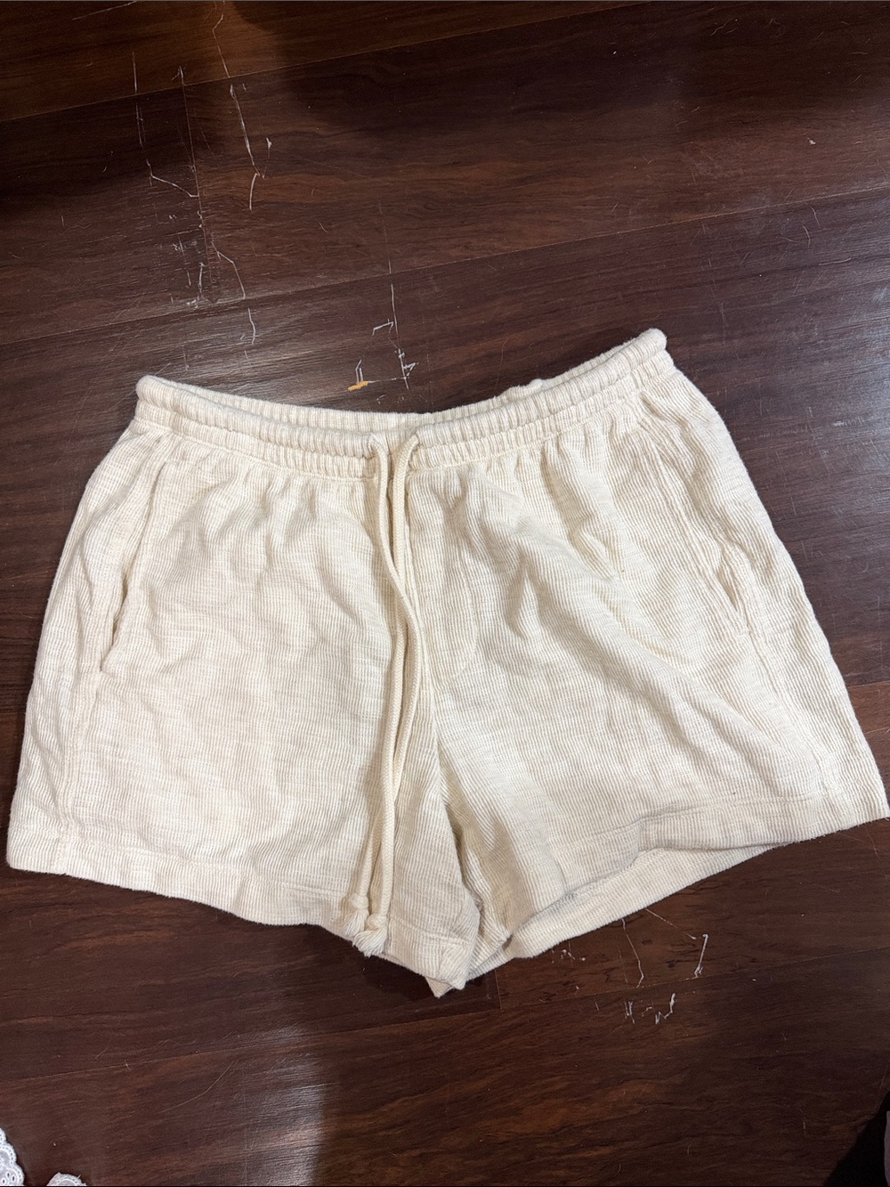 aerie Cream Knit Athletic Lounge Shorts size S EUC